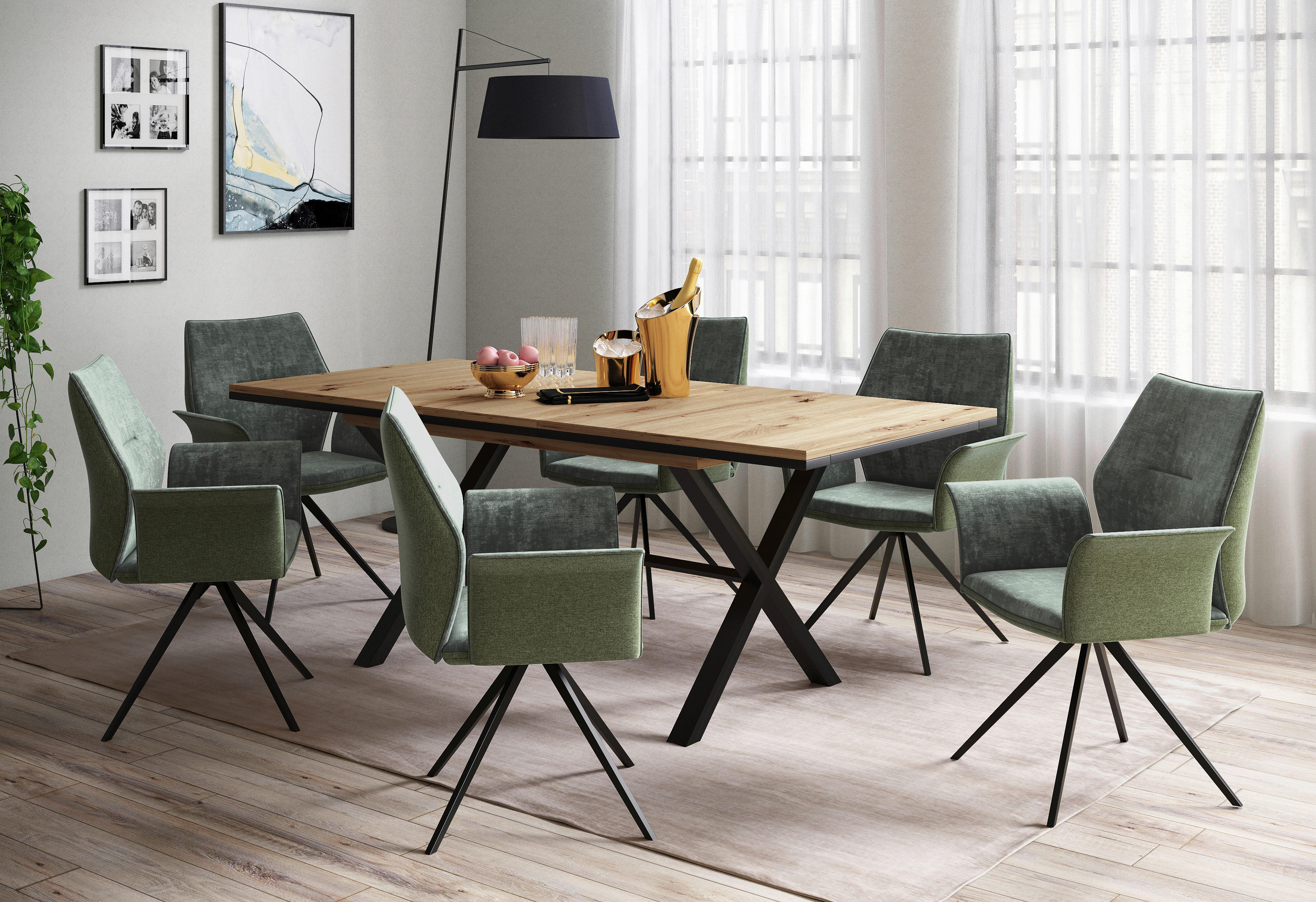 Thumbnail - Hela Sessel SUSANNE I S grün Stoff B/H/T: ca. 65x92x64 cm