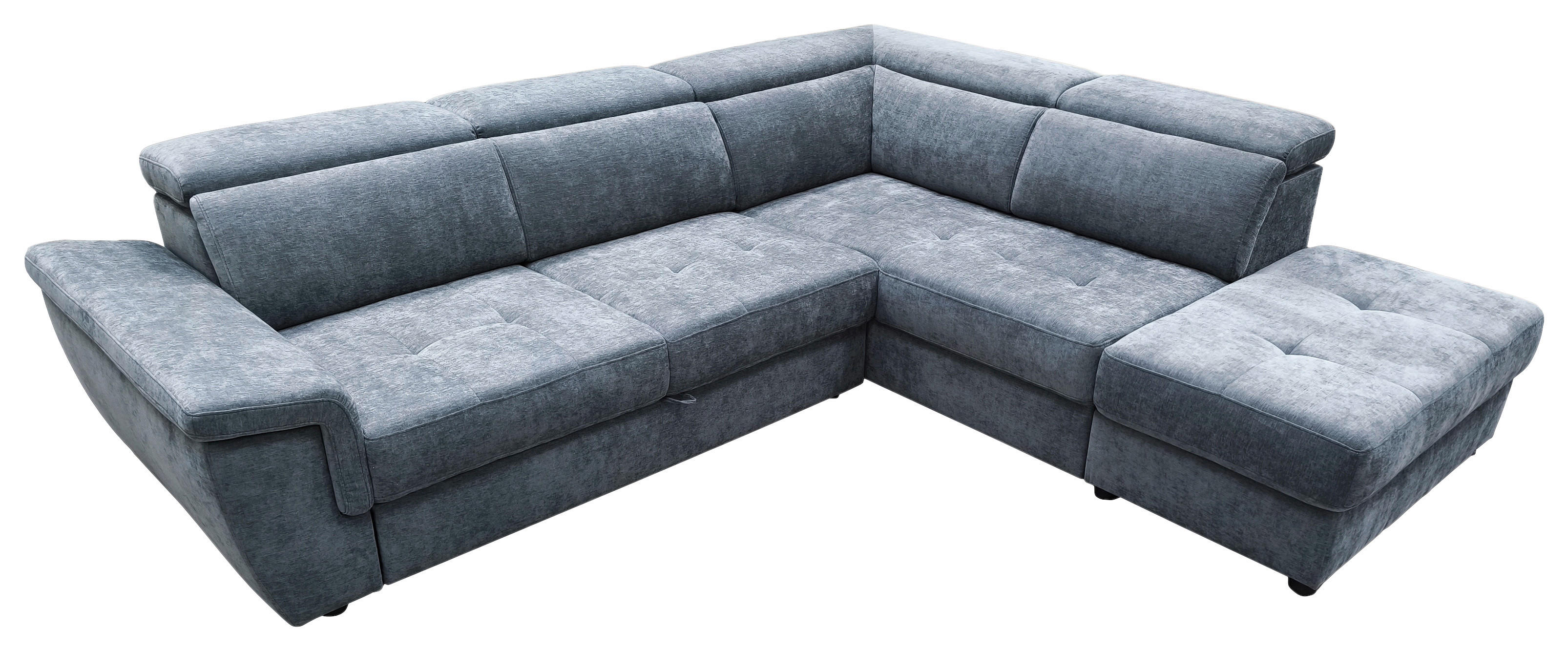 Funktionsecke Duca blaugrau Flachgewebe B/H/T: ca. 267x75x238 cm Duca - blaugrau/schwarz (267,00/75,00/238,00cm)