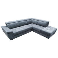 Funktionsecke Duca blaugrau Flachgewebe B/H/T: ca. 267x75x238 cm Duca - blaugrau/schwarz (267,00/75,00/238,00cm)