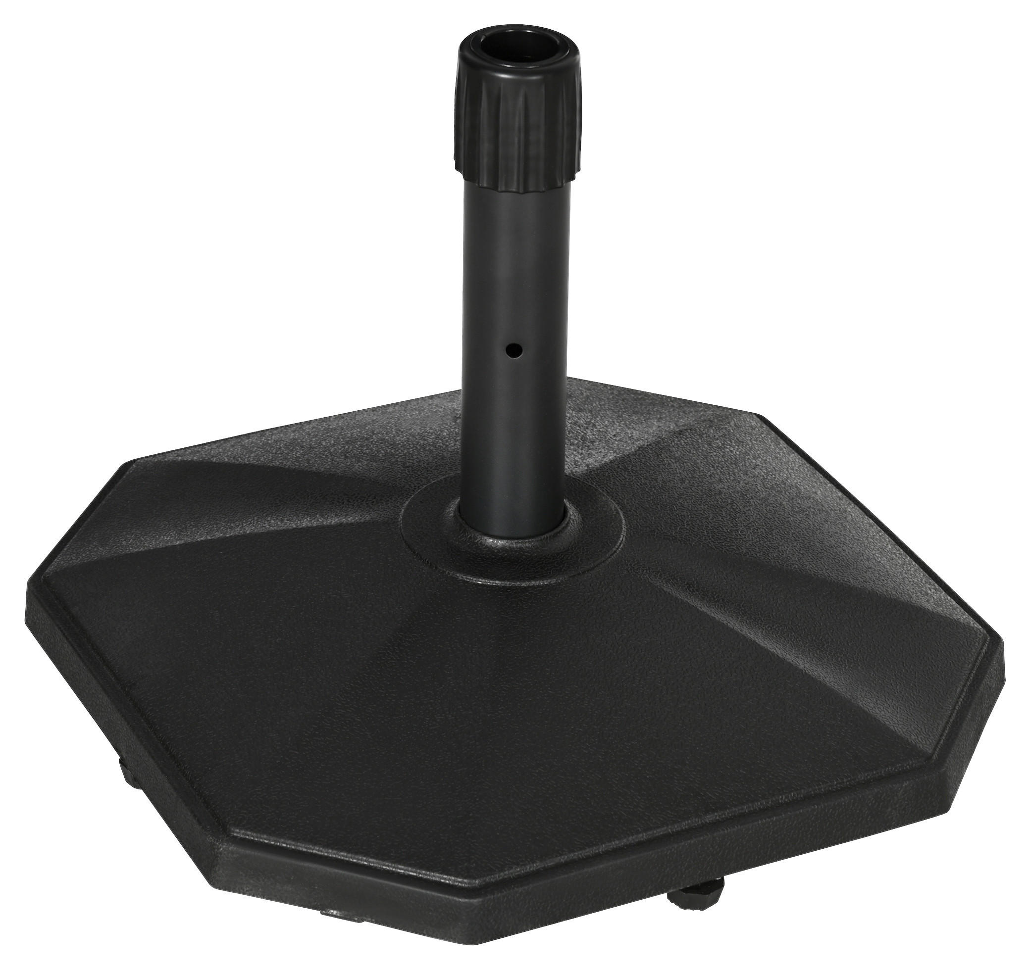 Outsunny Sonnenschirmständer schwarz Polyethylen B/H/L: ca. 46x39x46 cm Sonnenschirmständer - schwarz (46,00/46,00/39,00cm) - Outsunny