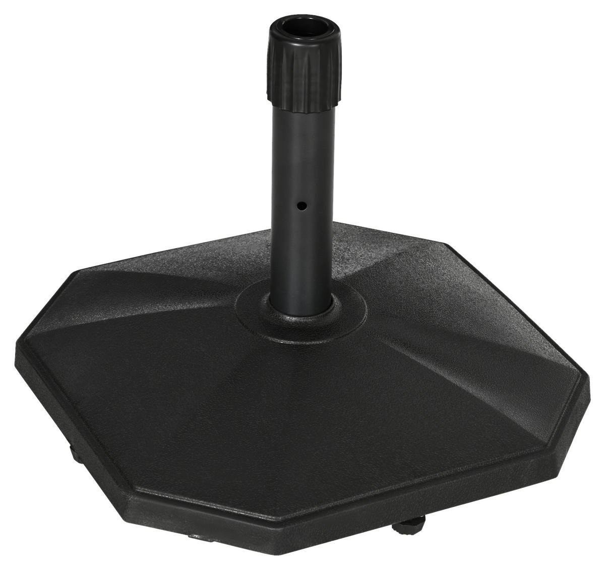 Outsunny Sonnenschirmständer schwarz Polyethylen B/H/L: ca. 46x39x46 cm Sonnenschirmständer - schwarz (46,00/46,00/39,00cm) - Outsunny