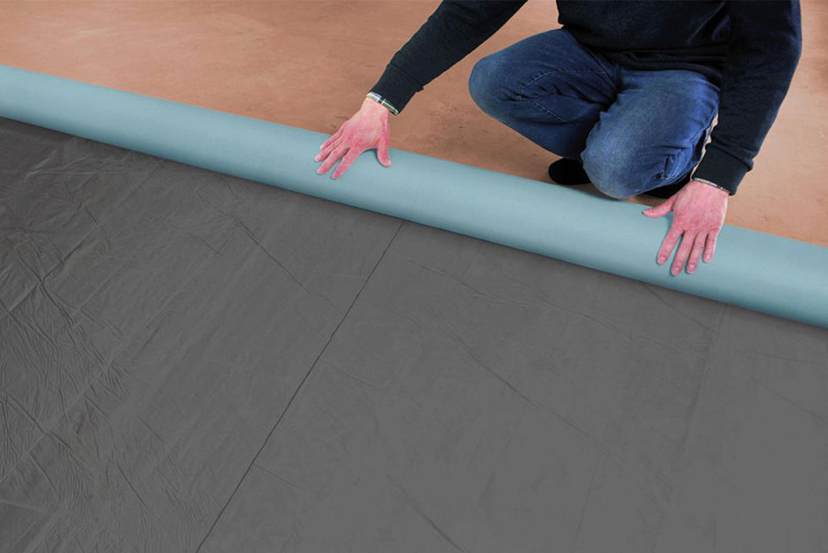 Karibu selstbklebende Dachfolie dunkelgrau B/L: ca. 100x500 cm selstbklebende Dachfolie - dunkelgrau (100,00/500,00cm) - Karibu