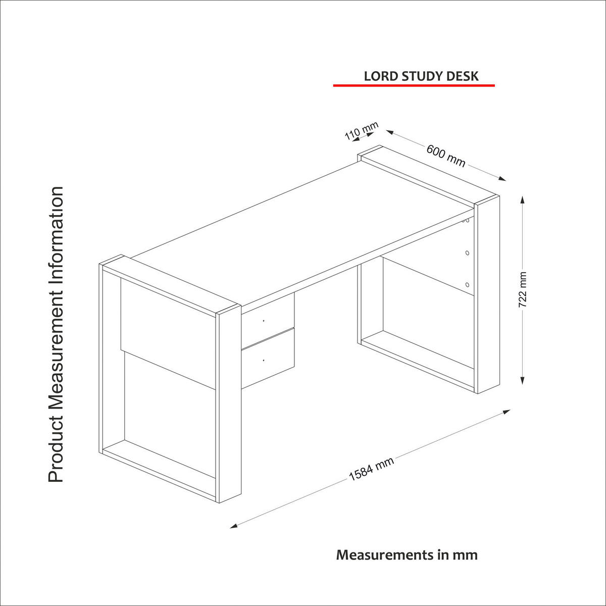 Schreibtisch Lord weiß walnuss Nachbildung B/H/T: ca. 160x75x60 cm Lord - weiß/walnuss (160,00/75,00/60,00cm) - moebel17