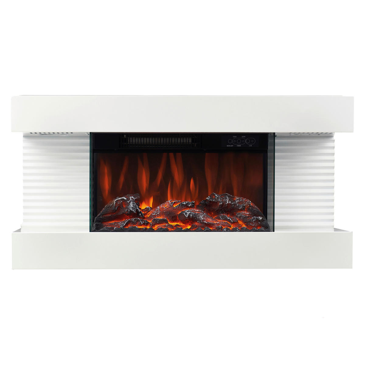 KAMINIO Elektrischer-Kamin LIZ weiß Metall B/H/T: ca. 82x41,8x21,7 cm ca. 2000 W LIZ - weiß (82,00/41,80/21,70cm) - KAMINIO