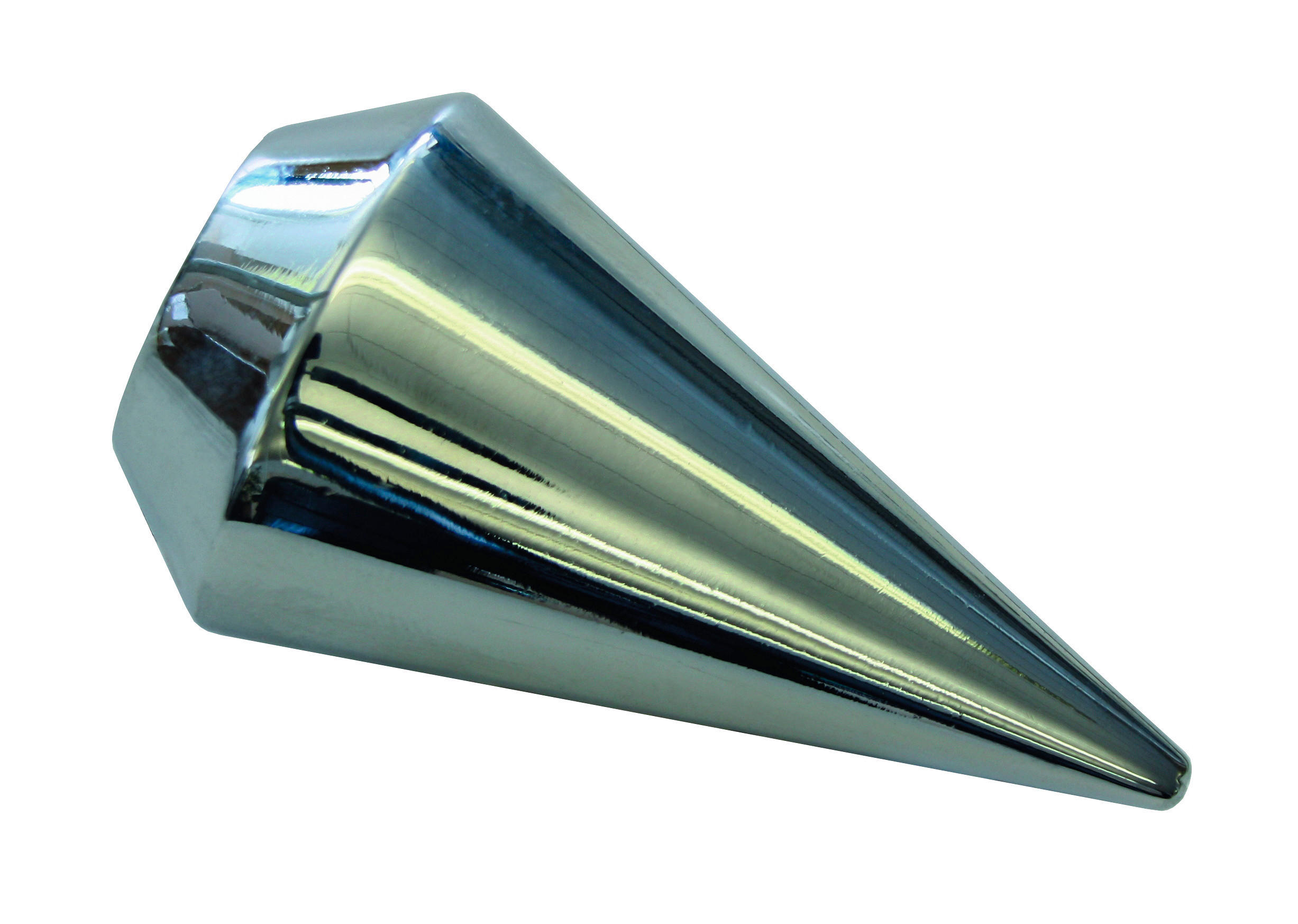 Boviva Endknopf Spitze Spitze - Chrom (2,00cm) - Boviva