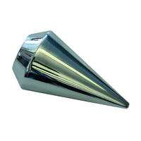 Boviva Endknopf Spitze Spitze - Chrom (2,00cm) - Boviva