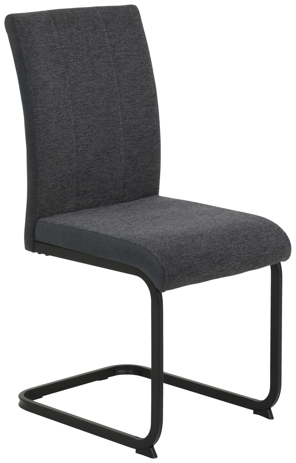 Stuhl 2er Set LINN anthrazit schwarz Webstoff Metall B/H/T: ca. 43x92x52 cm 2er Set LINN - schwarz/anthrazit (43,00/92,00/52,00cm) - Hela