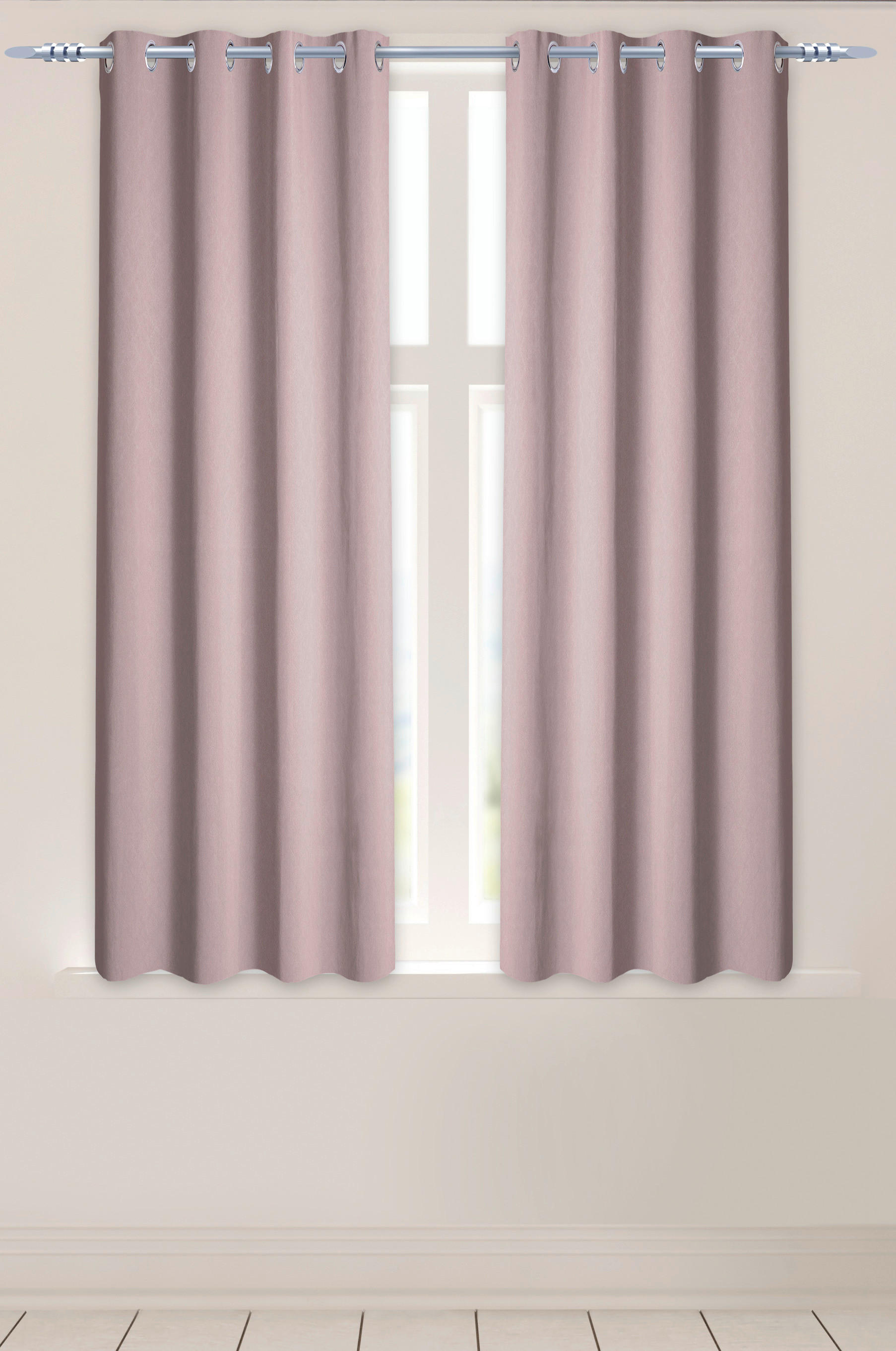 Verdunklungsvorhang Larius rosé B/L: ca. 140x175 cm Larius - rosé (140,00/175,00cm)