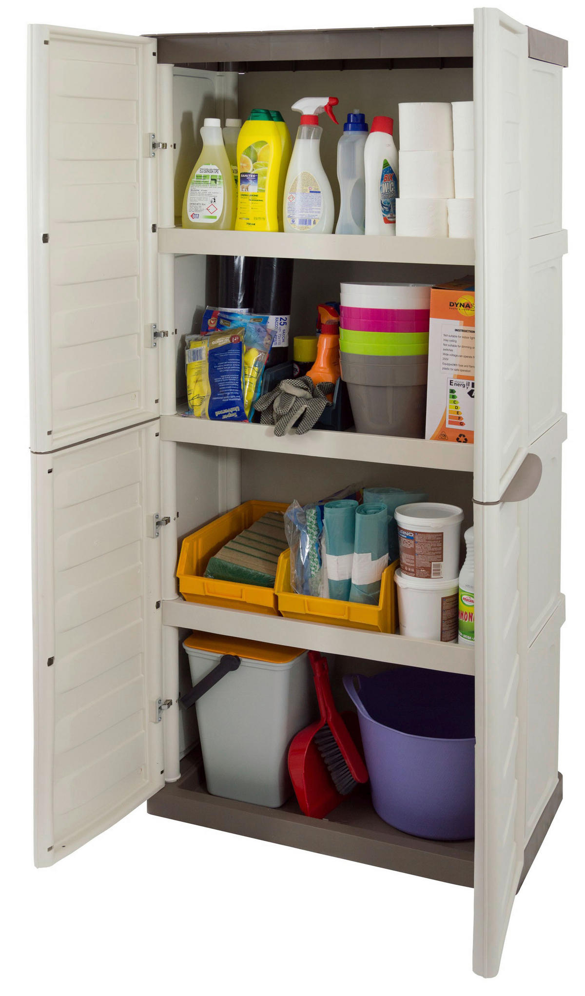 ArtPlast Kunststoffschrank Spazio beige Kunststoff B/H/T: ca. 70x165x39 cm Spazio - beige/braun (70,00/165,00/39,00cm) - Artplast