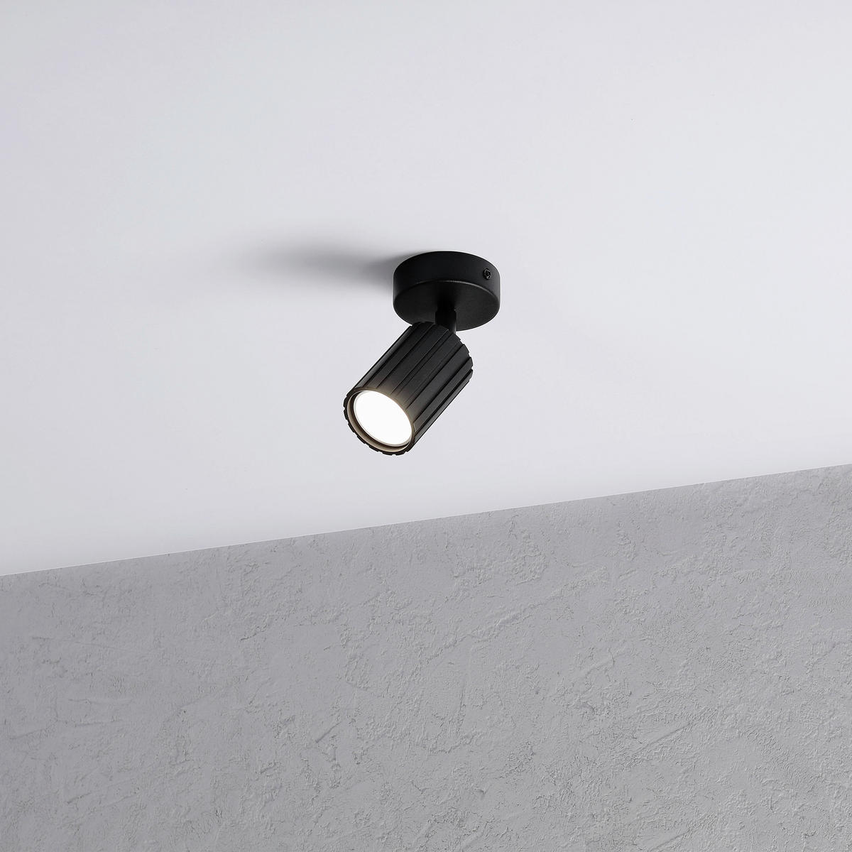 Lamkur Wandleuchte schwarz Stahl B/H/L: ca. 8x16x8 cm GU10 1 Brennstellen Prisma - schwarz (8,00/8,00/16,00cm) - Lamkur