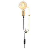 Opviq Wandleuchte Pota gold Eisen B/H/T/L: ca. 15x30x15x9 cm E27 1 Brennstellen Pota - gold (9,00/15,00/30,00cm) - Opviq