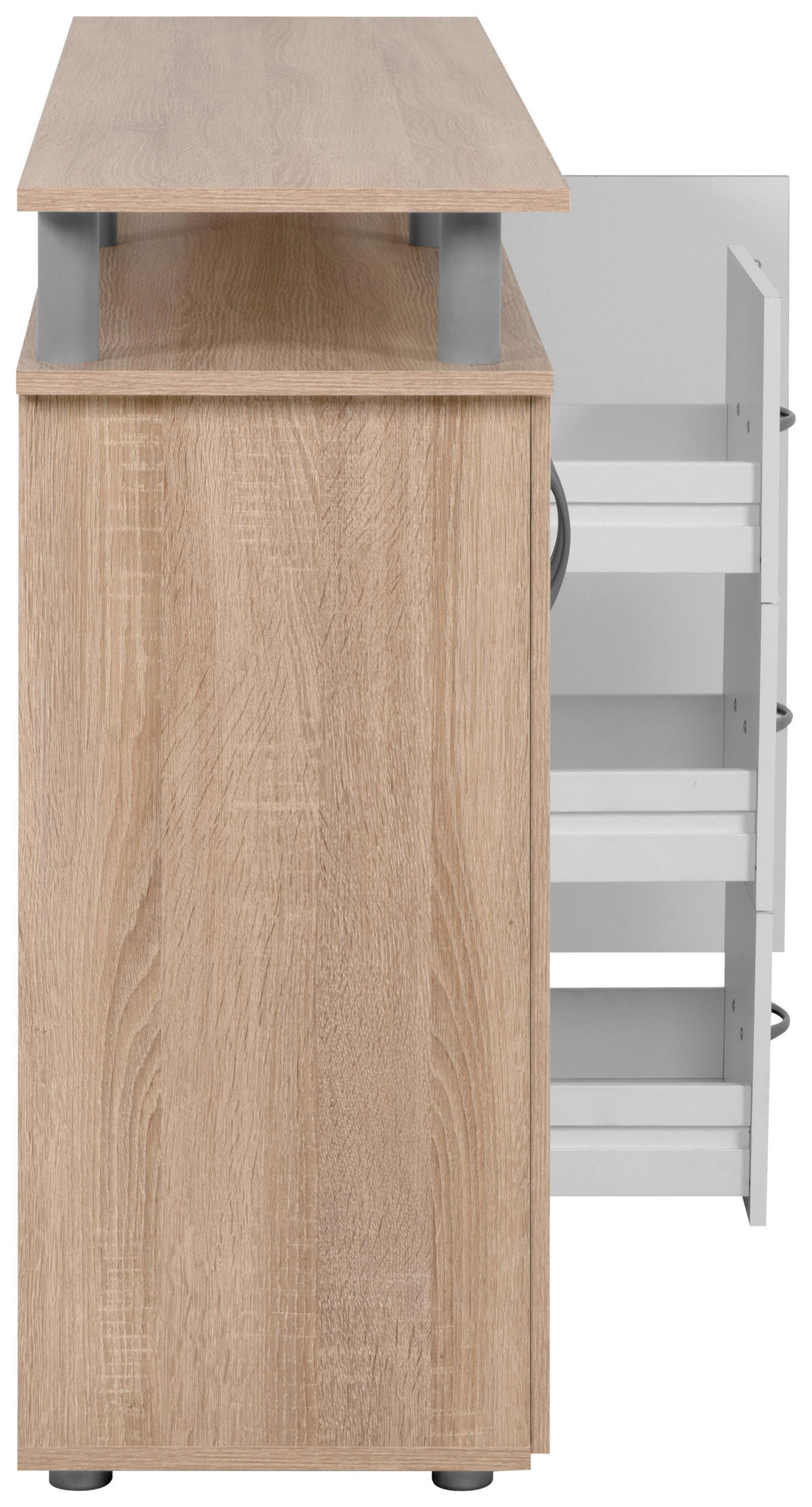 Megakommode Nevada Eiche Sonoma Nachbildung B/H/T: ca. 155x84x35 cm Nevada - Eiche (155,00/84,00/35,00cm)