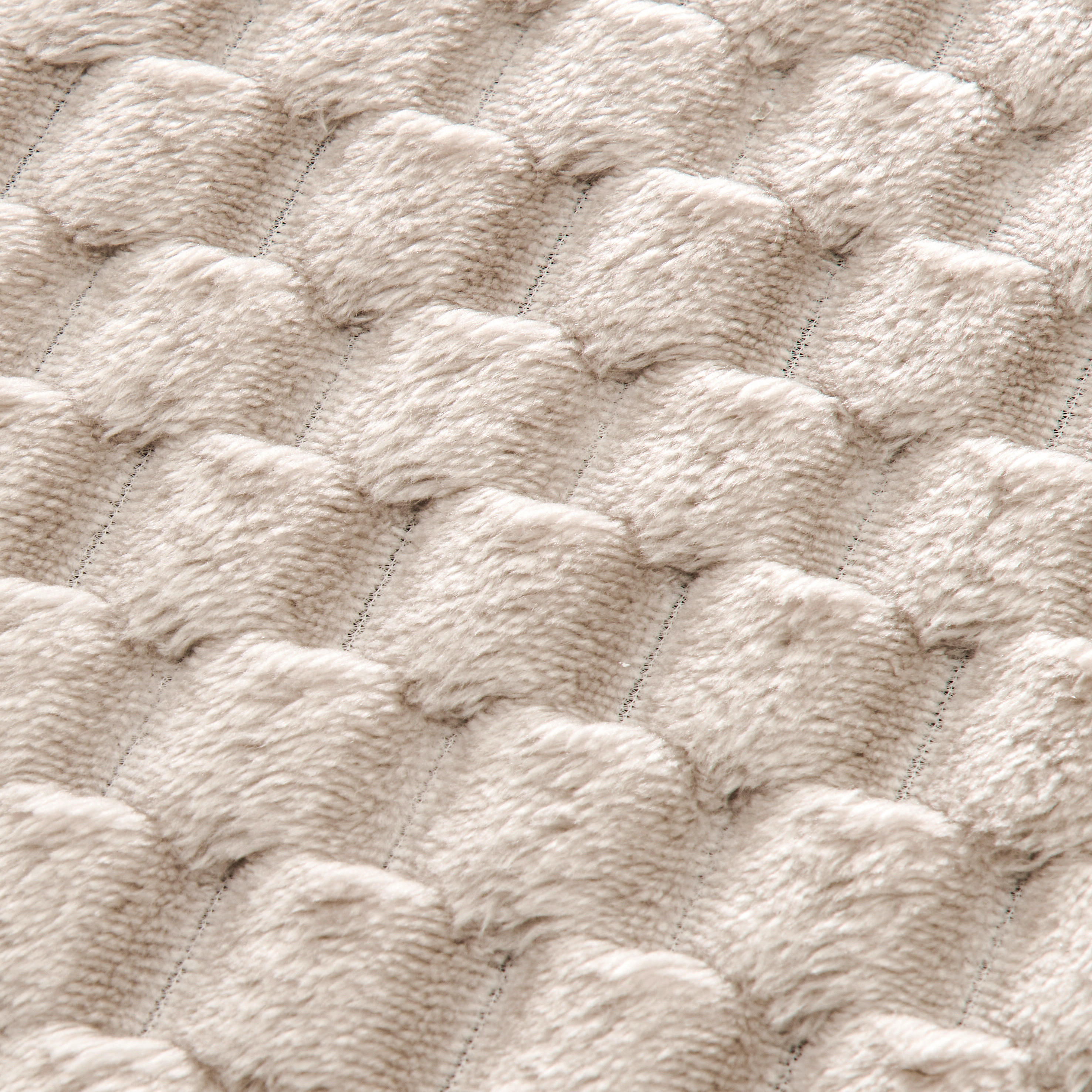 Tagesdecke Wabe Flanell Wabe - beige (200,00/230,00cm) - POCOline