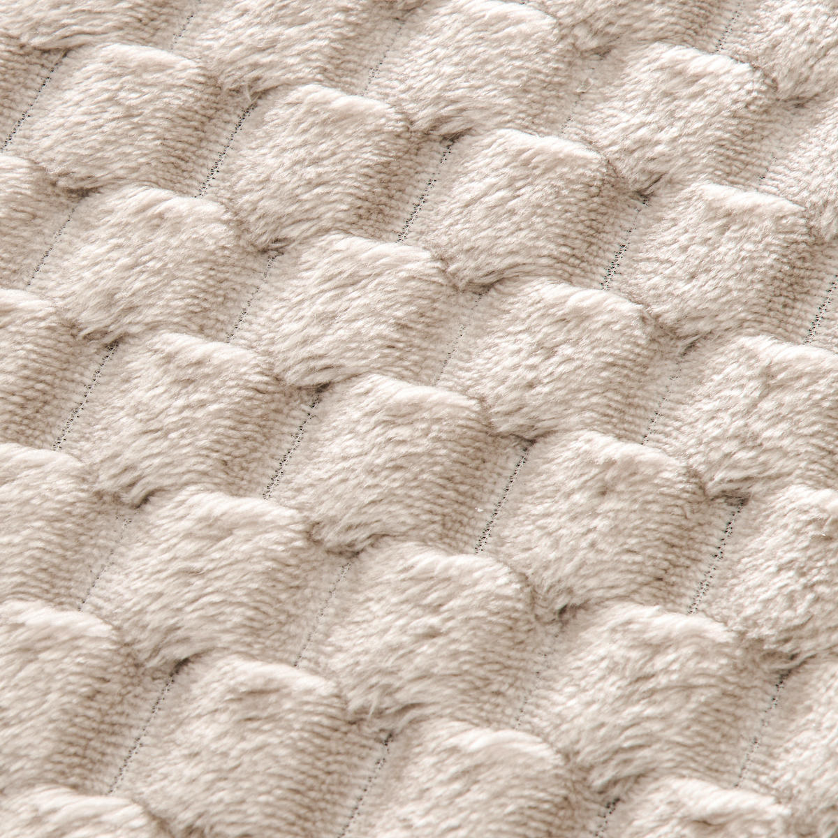 Tagesdecke Wabe Flanell Wabe - beige (200,00/230,00cm) - POCOline
