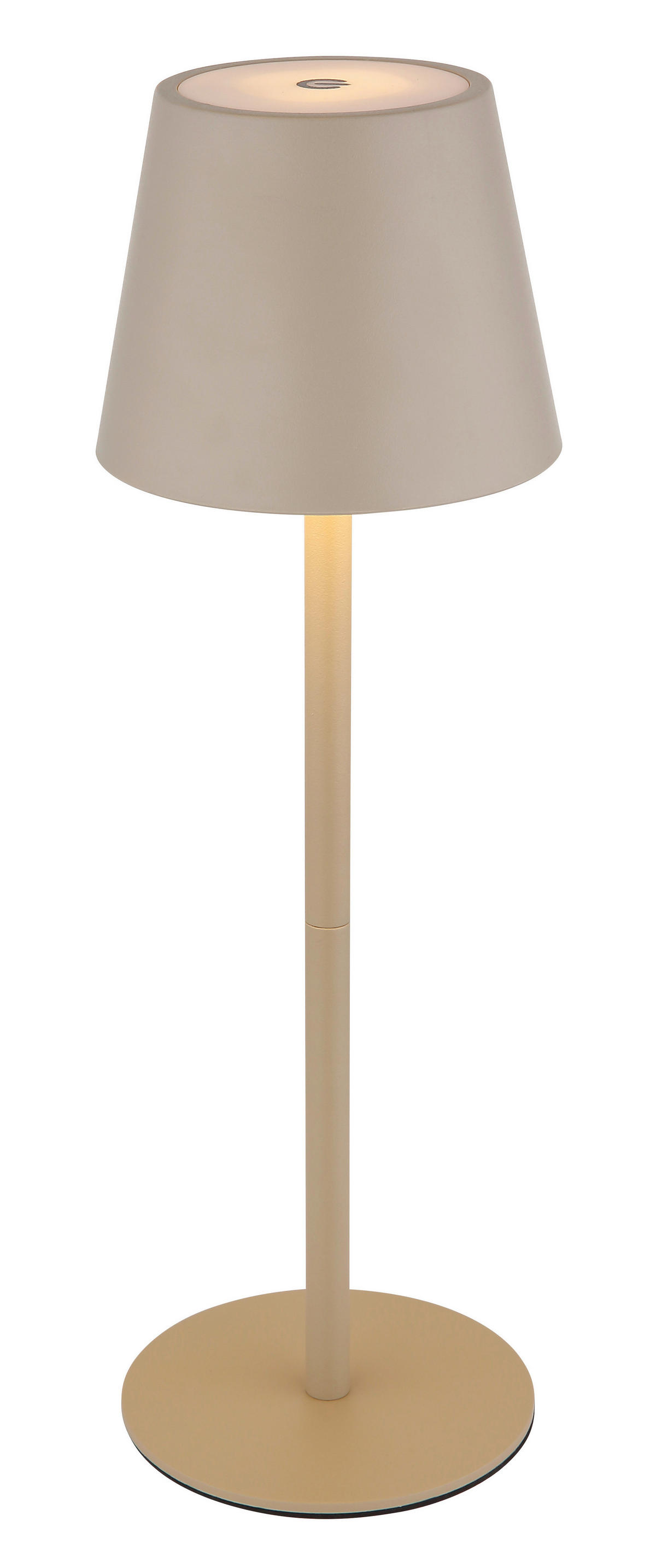 GLOBO LED-Tischleuchte sand Opal schwarz Kunststoff Metall H/D: ca. 36x11,5 cm 1 Brennstellen VANNIE I - sand/schwarz (11,50/36,00cm) - GLOBO