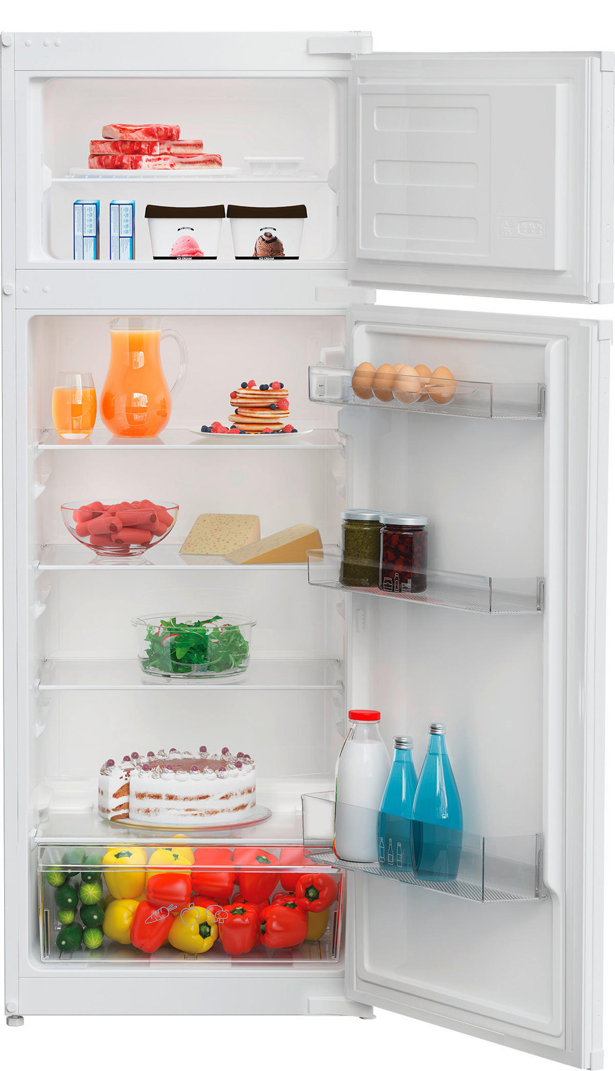 FLAVEL Einbaukühl-/Gefrierkombination FDSI1453SN weiß B/H/T: ca. 54x144,8x54,5 cm FDSI1453SN - weiß (54,00/144,80/54,50cm) - FLAVEL