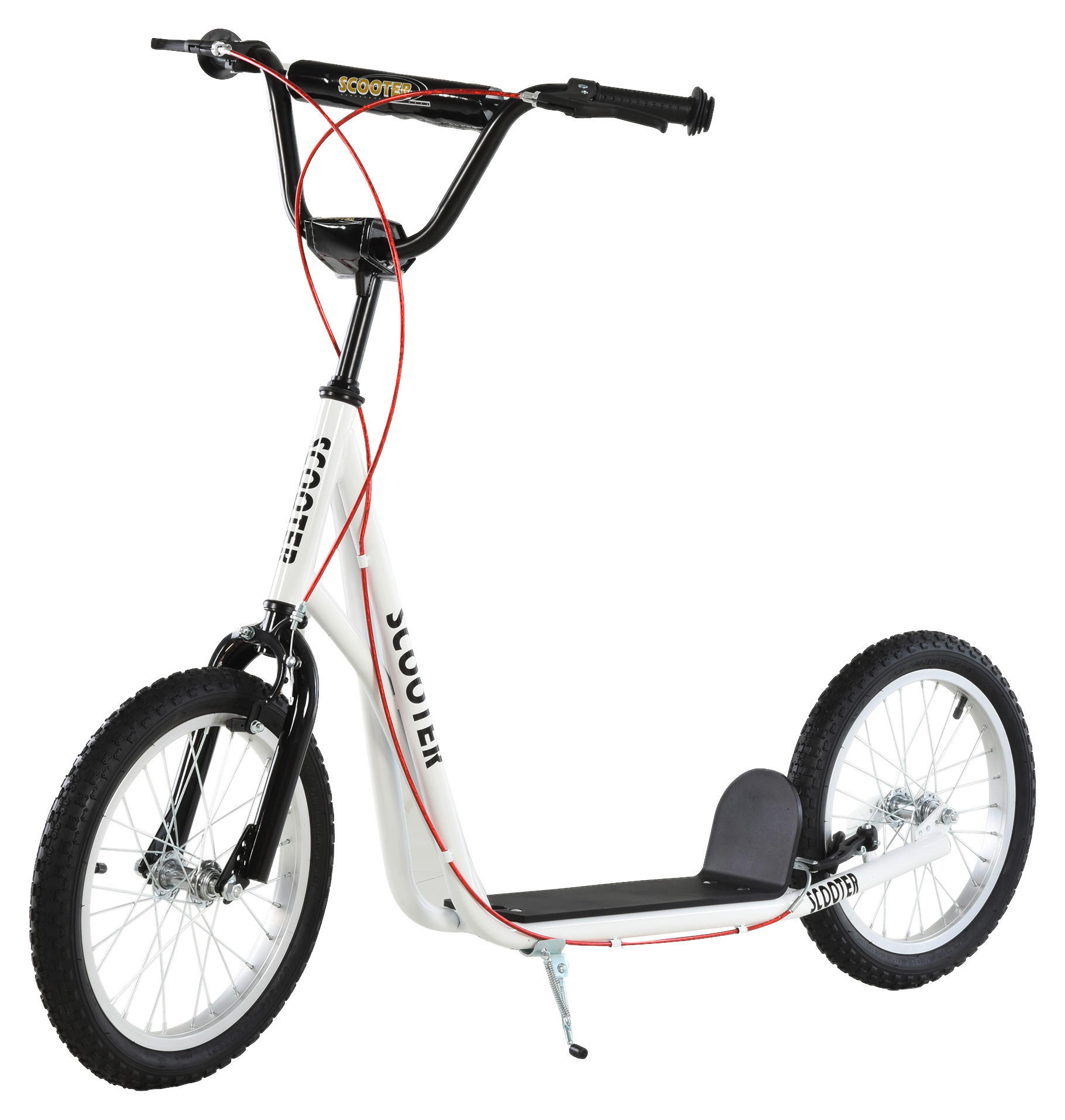 HOMCOM Kinderscooter weiß Kinderscooter 371-021WT - weiß (139,00/58,00/96,00cm) - HOMCOM