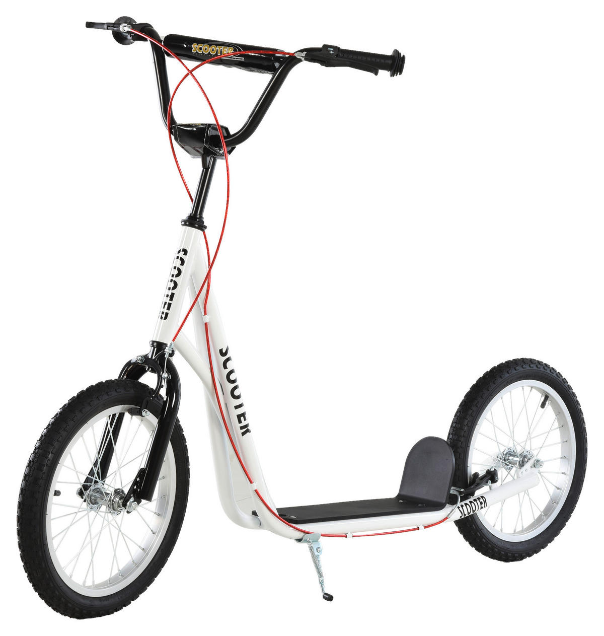 HOMCOM Kinderscooter weiß Kinderscooter 371-021WT - weiß (139,00/58,00/96,00cm) - HOMCOM