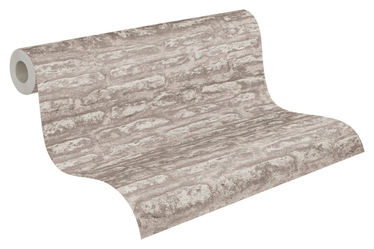 A.S.Creation Vliestapete Attractive 2 Steine grau B/L: ca. 53x1005 cm Attractive 2 - grau (53,00/1005,00cm) - A.S.Creation