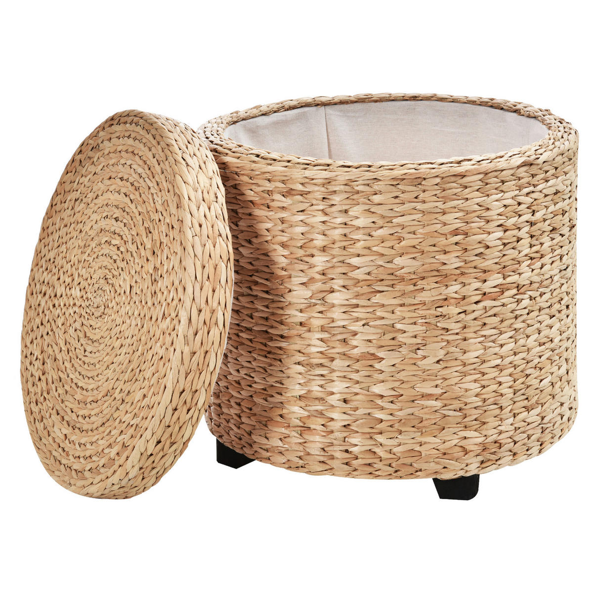 HOMCOM Hocker khaki B/H/L: ca. 43x43x43 cm Fußhocker - khaki (43,00/43,00/43,00cm) - HOMCOM