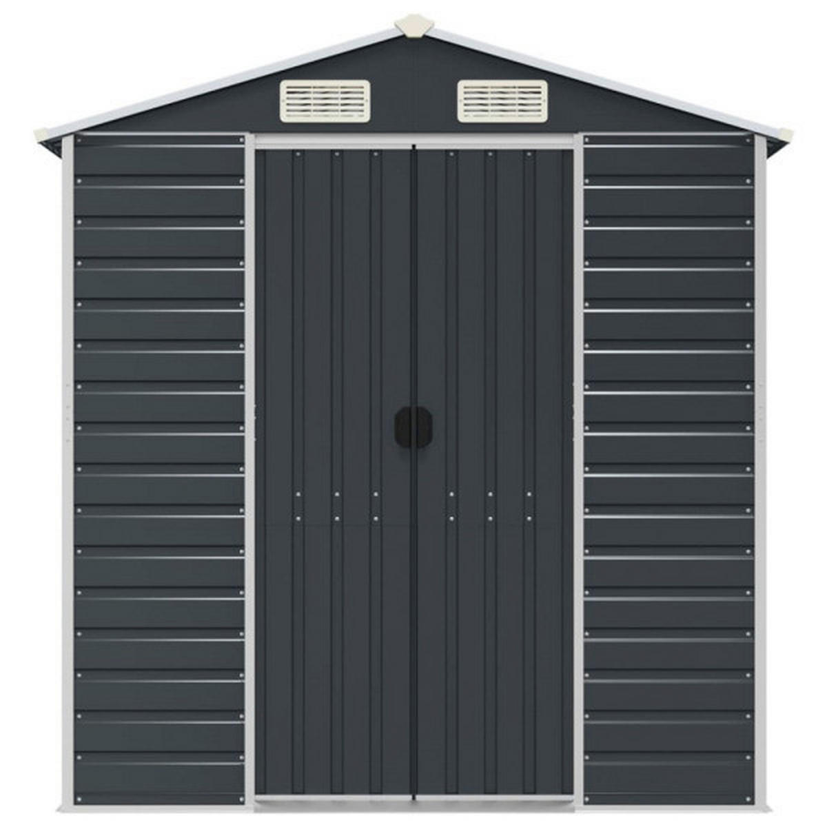 VidaXL Gartenhaus anthrazit B/H/T: ca. 191x198x300 cm Gartenhaus - anthrazit (191,00/198,00/300,00cm) - VidaXL