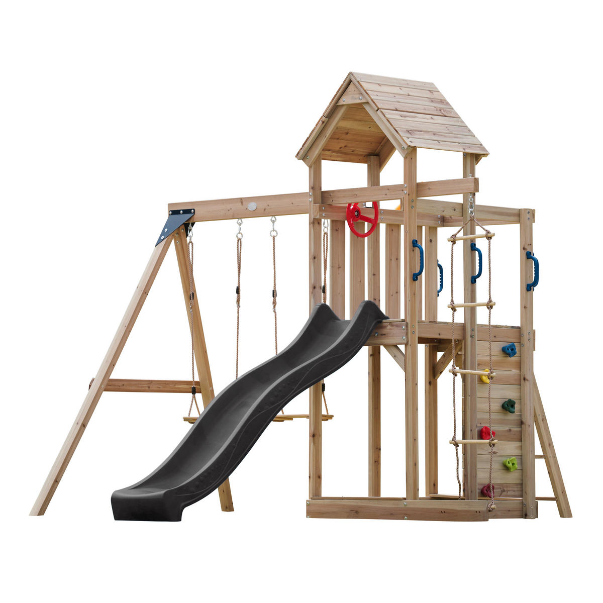 AXI Spielturm Moos braun B/H/L: ca. 342x267x375 cm Moos - braun/grau (375,00/342,00/267,00cm) - AXI