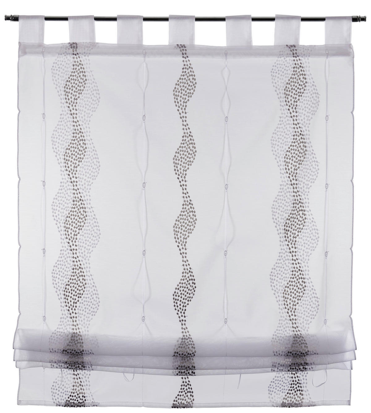 POCOline Bändchenrollo Romina grau B/L: ca. 80x140 cm Romina - grau (80,00/140,00cm) - POCOline