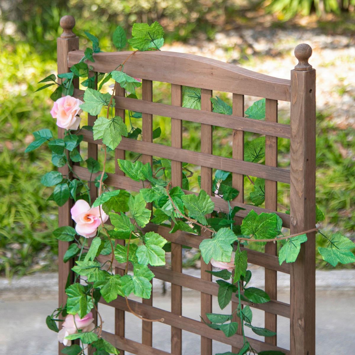 Outsunny Pflanzkasten braun Holz B/H/L: ca. 28x120x64 cm Rankkasten 845-463 - braun (64,00/28,00/120,00cm) - Outsunny