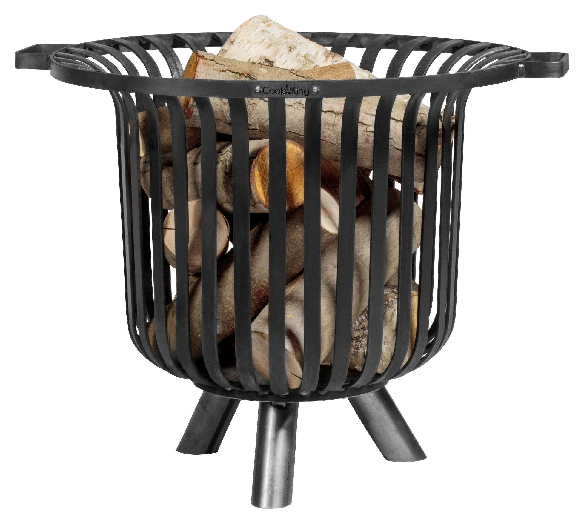 CookKing Feuerkorb Verona 60 schwarz Stahl B/H/T: ca. 60x52x60 cm Verona 60 - schwarz (60,00/52,00/60,00cm) - CookKing