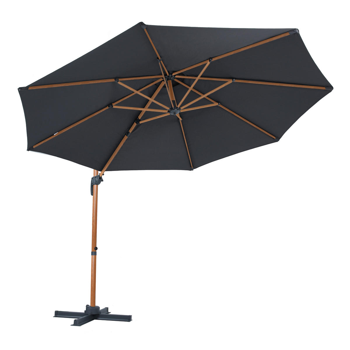 AXI Outdoor Living Ampelschirm Marisol grau Textil B/H/L: ca. 300x235x300 cm Marisol - braun/grau (300,00/300,00/235,00cm) - AXI Outdoor Living