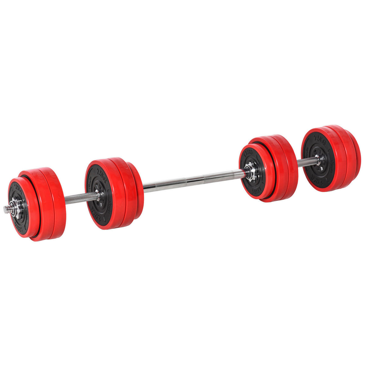 HOMCOM Hantelset Hantelset - rot (45067,00/45067,00/45141,00cm) - HOMCOM