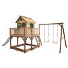 AXI Spielhaus Liam braun B/H/L: ca. 613x291x277 cm Liam - braun/weiß (277,00/613,00/291,00cm) - AXI