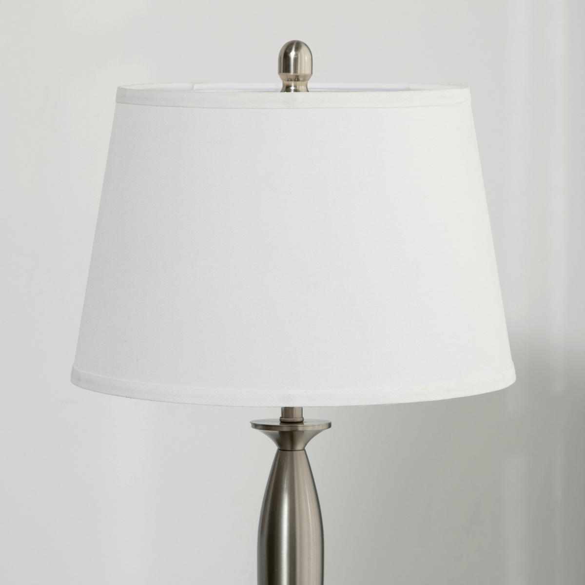 HOMCOM Stehleuchte silber weiß Stahl Leinen B/H/T: ca. 38x162x38 cm Stehleuchten-Set B31-334V90 - weiß/silber (38,00/162,00/38,00cm) - HOMCOM