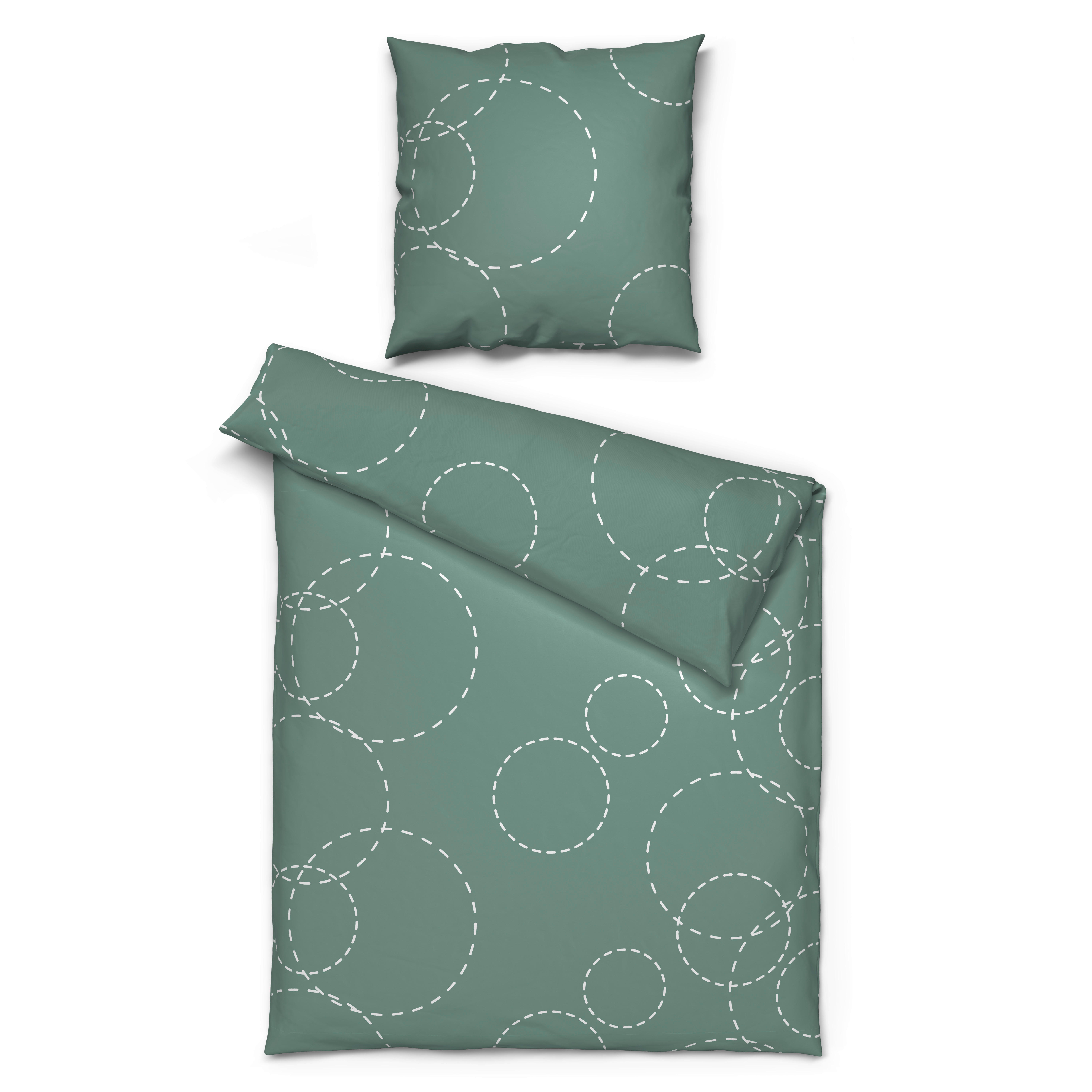 Microfaser Bettwäsche Bettwäsche_Microfaser Kreise mint - mint (135,00/200,00cm) - Sensation