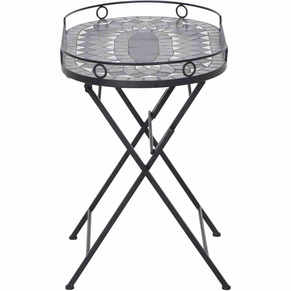 Gardamo Beistelltisch COMO schwarz Stahl COMO - schwarz - Gardamo