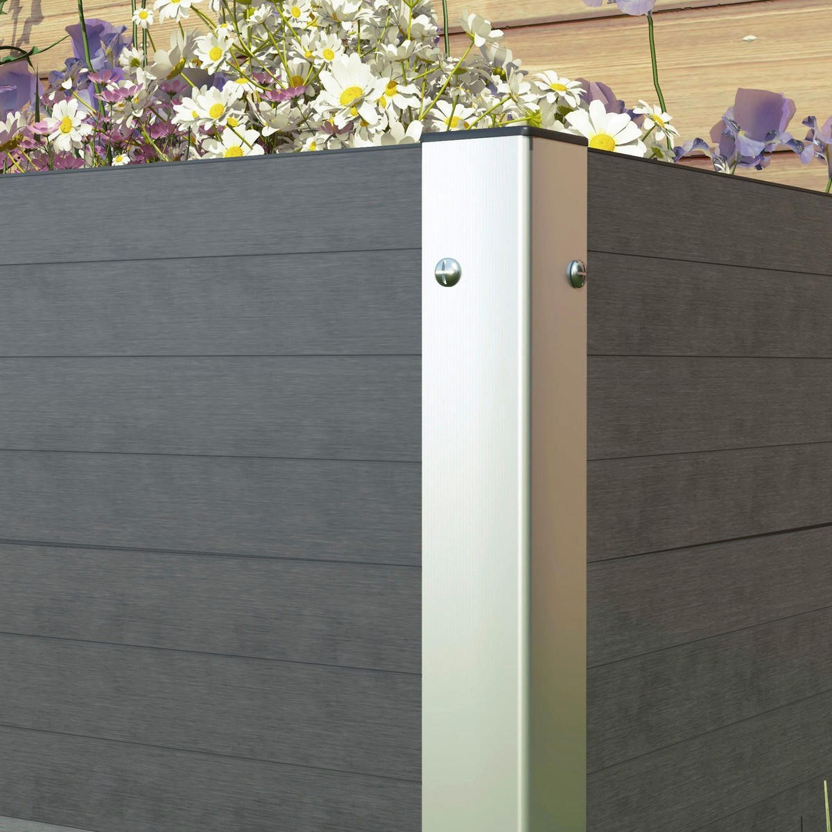 Outsunny Hochbeet grau Polypropylen B/H/L: ca. 60x60x30 cm Hochbeet - grau (30,00/60,00/60,00cm) - Outsunny