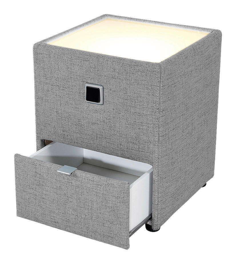 Nachtkonsole grau Lancy_Nachtkonsole 369/09 - grau (44,50/53,00/44,50cm)