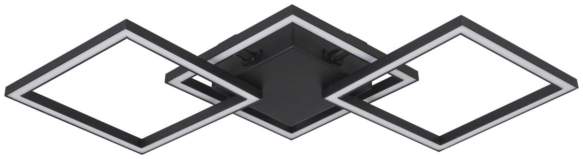 Nolo Deckenleuchte schwarz Kunststoff B/H/L: ca. 29x5x63 cm LED-Deckenleuchte_Tres - schwarz (63,00/29,00/5,00cm) - Nolo