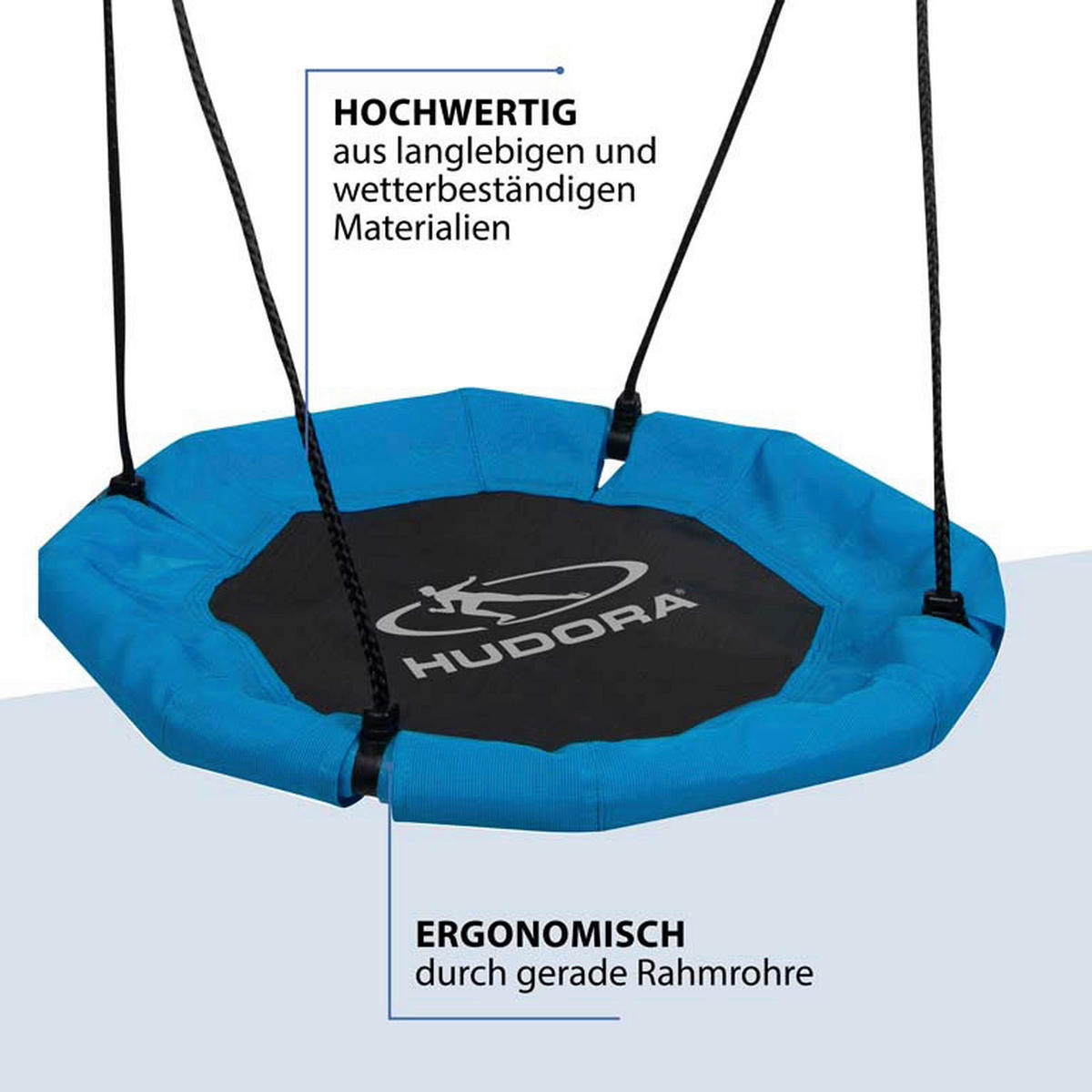 Hudora Nestschaukel Octagon 70 schwarz B/H/L: ca. 70x10x70 cm Octagon 70 - blau/schwarz (70,00/70,00/10,00cm) - Hudora