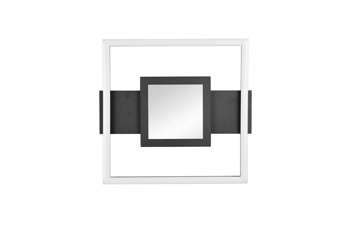 Reality LED-Deckenleuchte mattschwarz Metall B/H/D: ca. 35x5x33 cm LED-Deckenleuchte_Wheeler - mattschwarz (33,00/5,00cm) - Reality