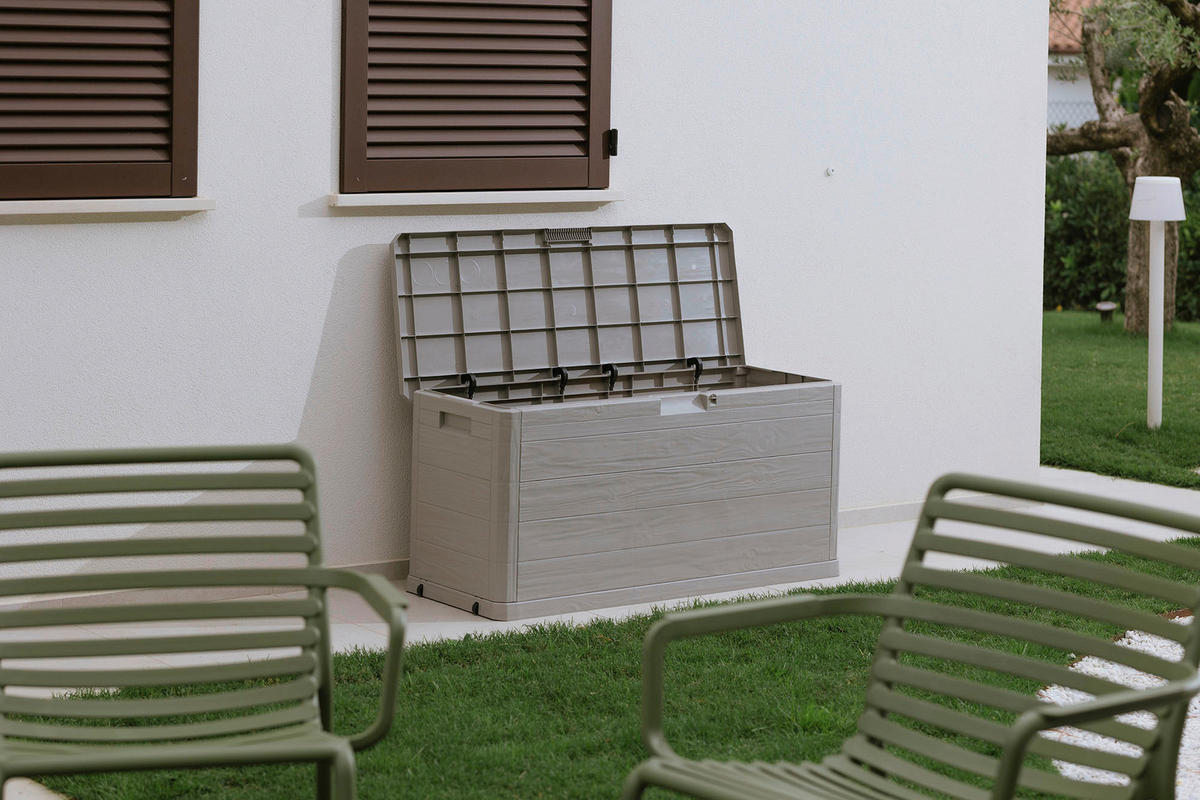 Toomax Aufbewahrungsbox Woodys grau Kunststoff B/H/L: ca. 56x45x117 cm Woodys - grau (117,00/56,00/45,00cm) - Toomax