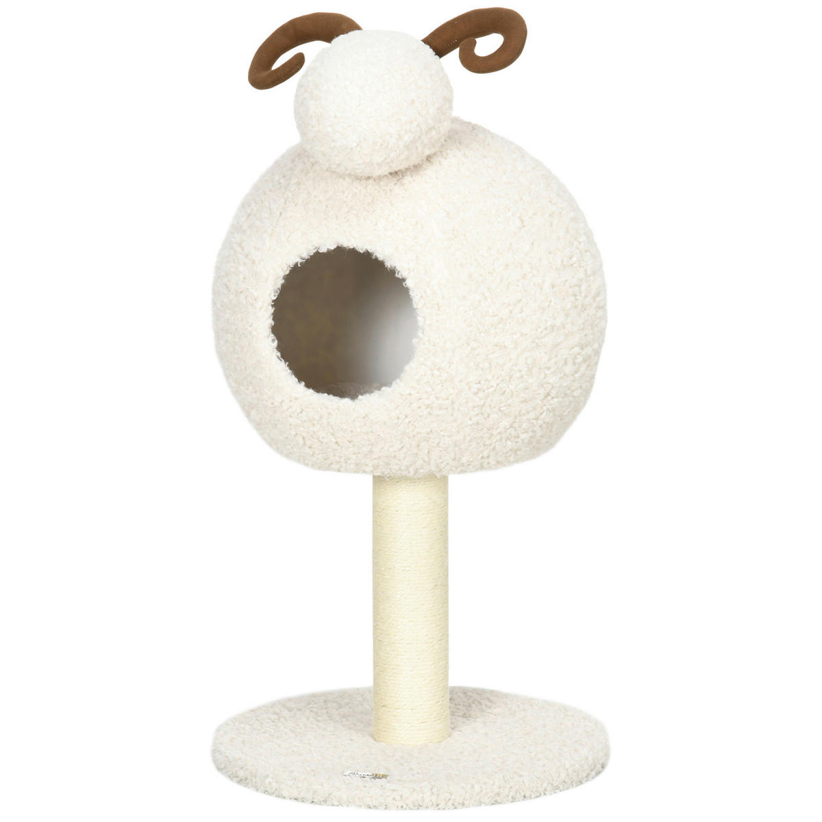 PawHut Kratzbaum cremeweiß Polyester B/H/L: ca. 40x80x40 cm Kratzbaum - cremeweiß (40,00/40,00/80,00cm) - PawHut