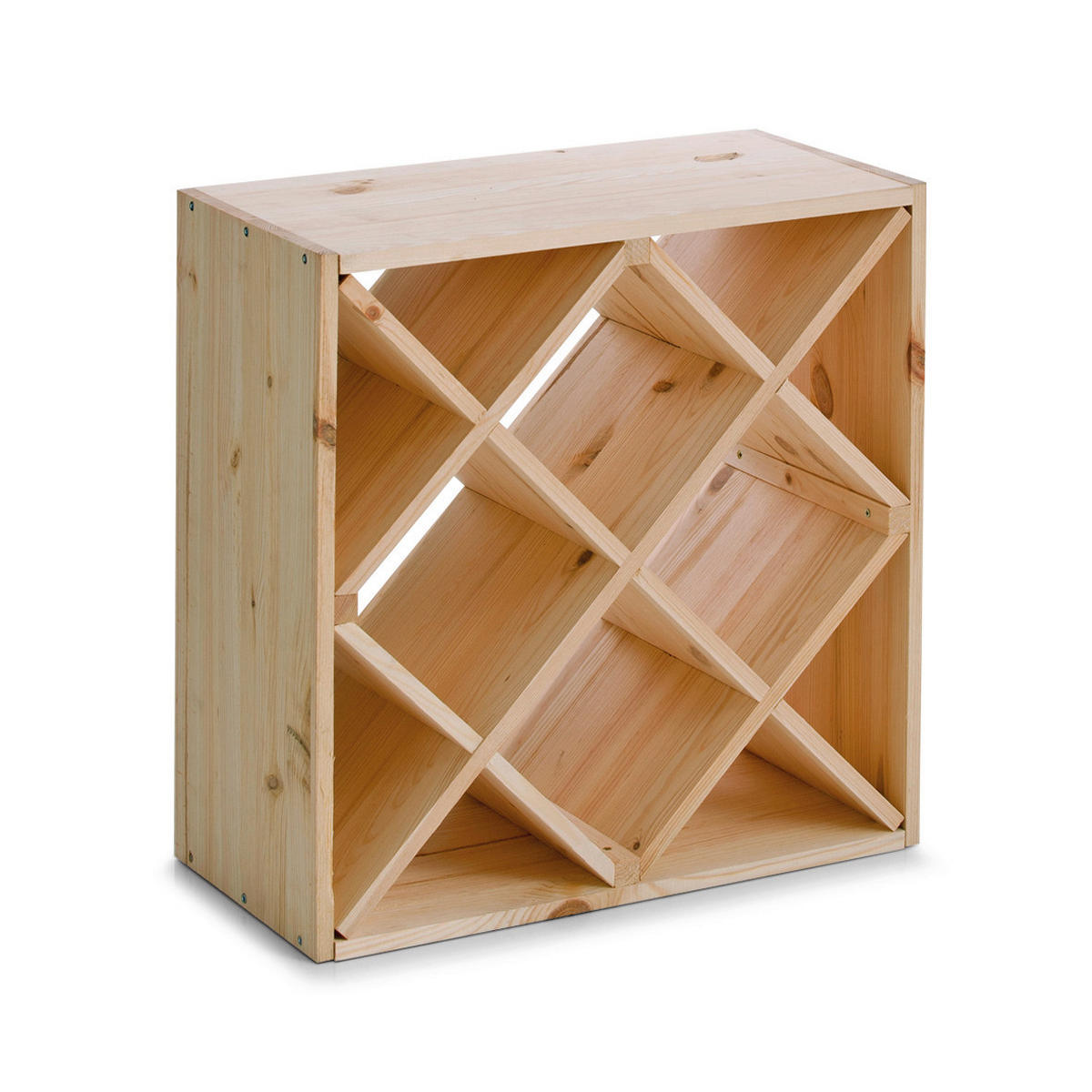 Zeller Weinregal natur Holz B/H/L: ca. 25x52x52 cm Weinregal - natur (52,00/25,00/52,00cm) - Zeller