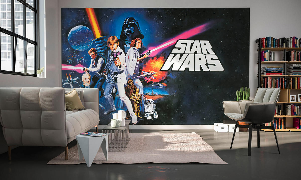 Komar Fototapete Star Wars Poster Classic 1 B/L: ca. 400x250 cm Star Wars Poster Classic 1 - (400,00/250,00cm) - Komar