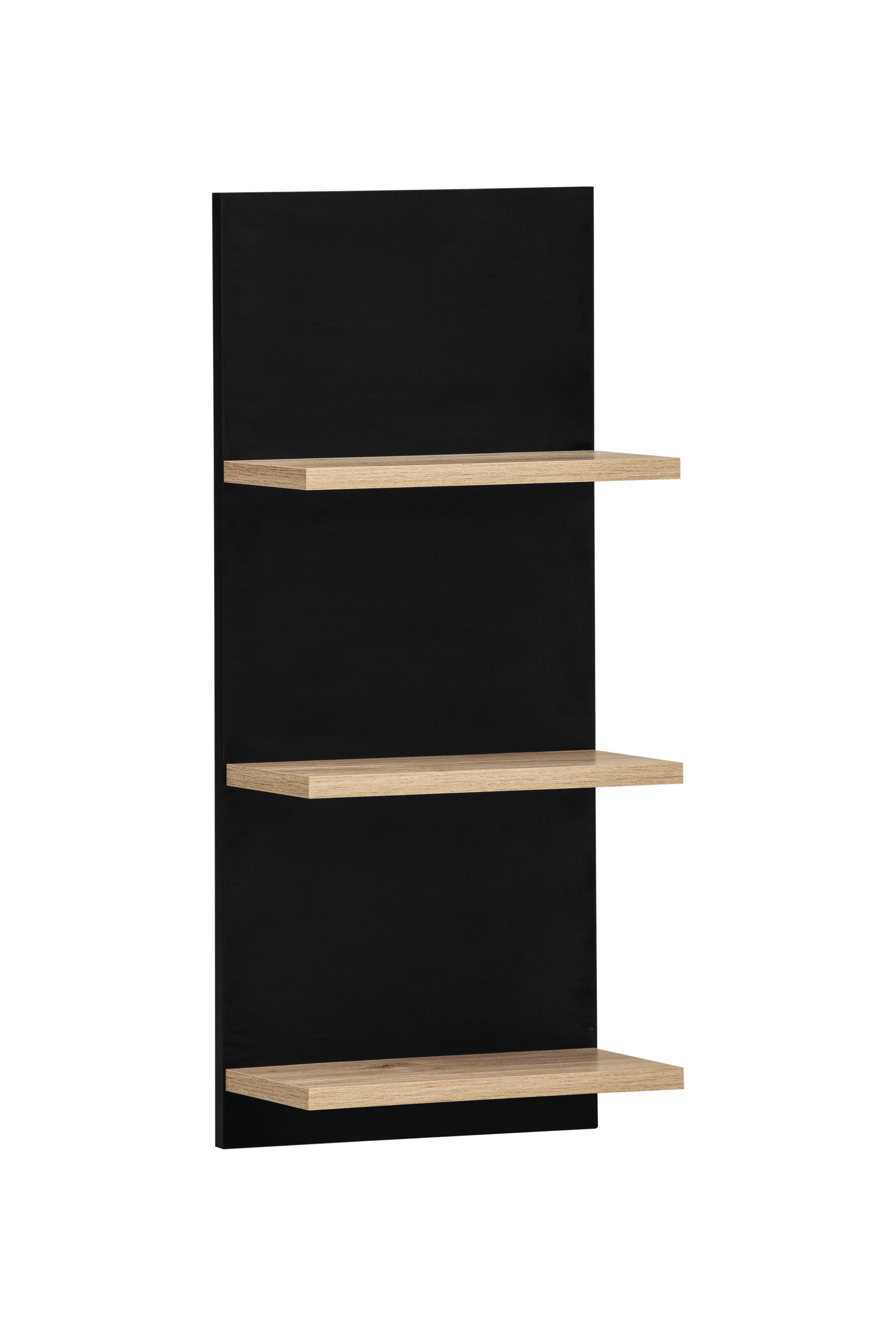 Regal Emmik schwarz matt Eiche Eiche weiß Nachbildung B/H/T: ca. 30,3x70,2x17,45 cm Emmik - Eiche/schwarz (30,30/70,20/17,45cm) - Möbelpartner