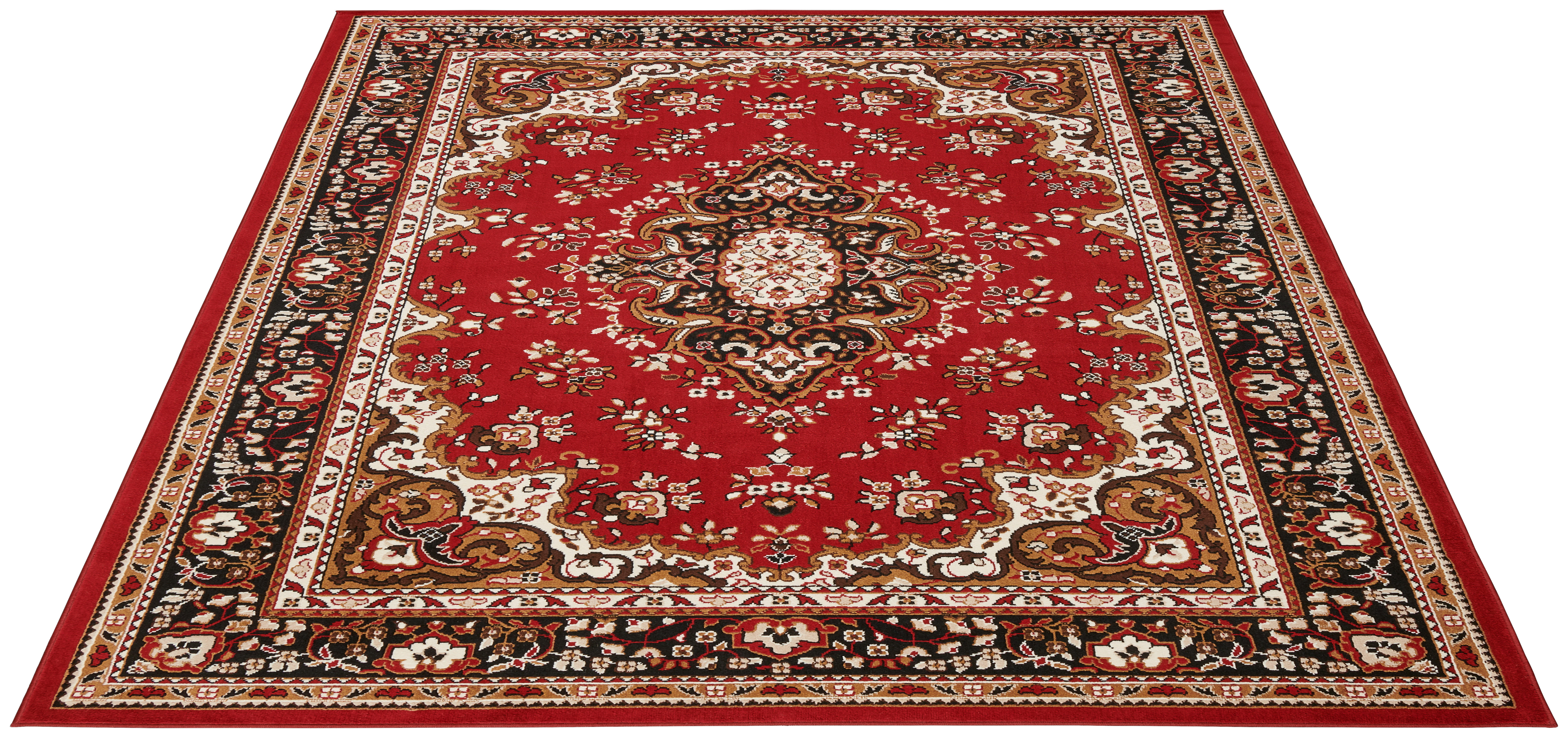 Merinos Teppich Mosso schwarz B/L: ca. 200x280 cm Mosso - rot/schwarz (200,00/280,00cm) - Merinos