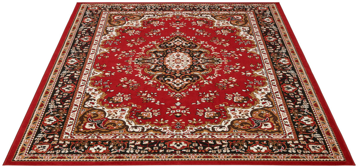 Merinos Teppich Mosso schwarz B/L: ca. 200x280 cm Mosso - rot/schwarz (200,00/280,00cm) - Merinos