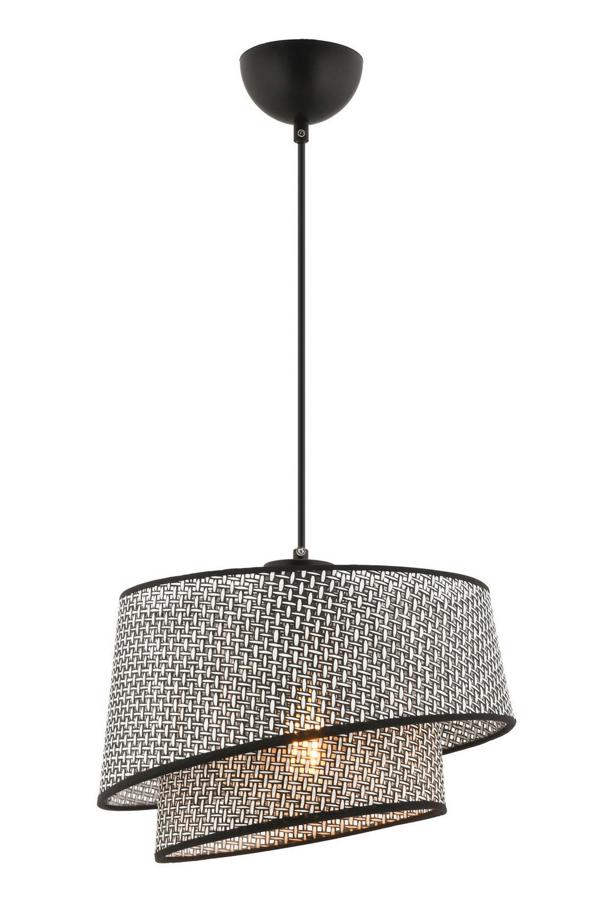 Opviq Pendelleuchte grau Stoff Metall B/H/L: ca. 32x65x32 cm E27 1 Brennstellen Barette Hazeran - grau (32,00/32,00/65,00cm) - Opviq