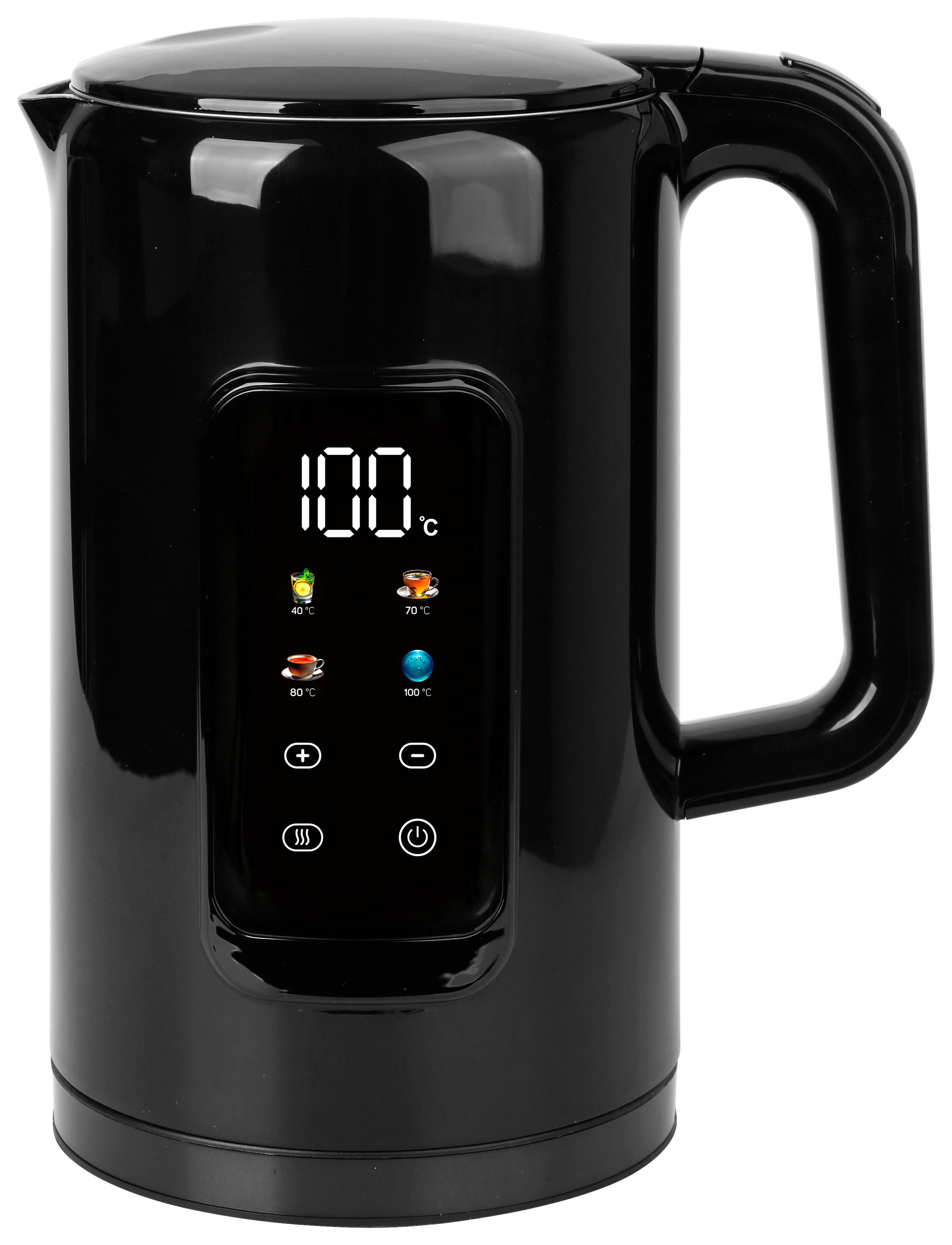 Emerio Wasserkocher WK-130854.2 schwarz Kunststoff B/H/L: ca. 15,4x26,3x21,4 cm ca. 1,7 l Wasserkocher WK-130854.2 - schwarz (21,40/15,40/26,30cm) - Emerio