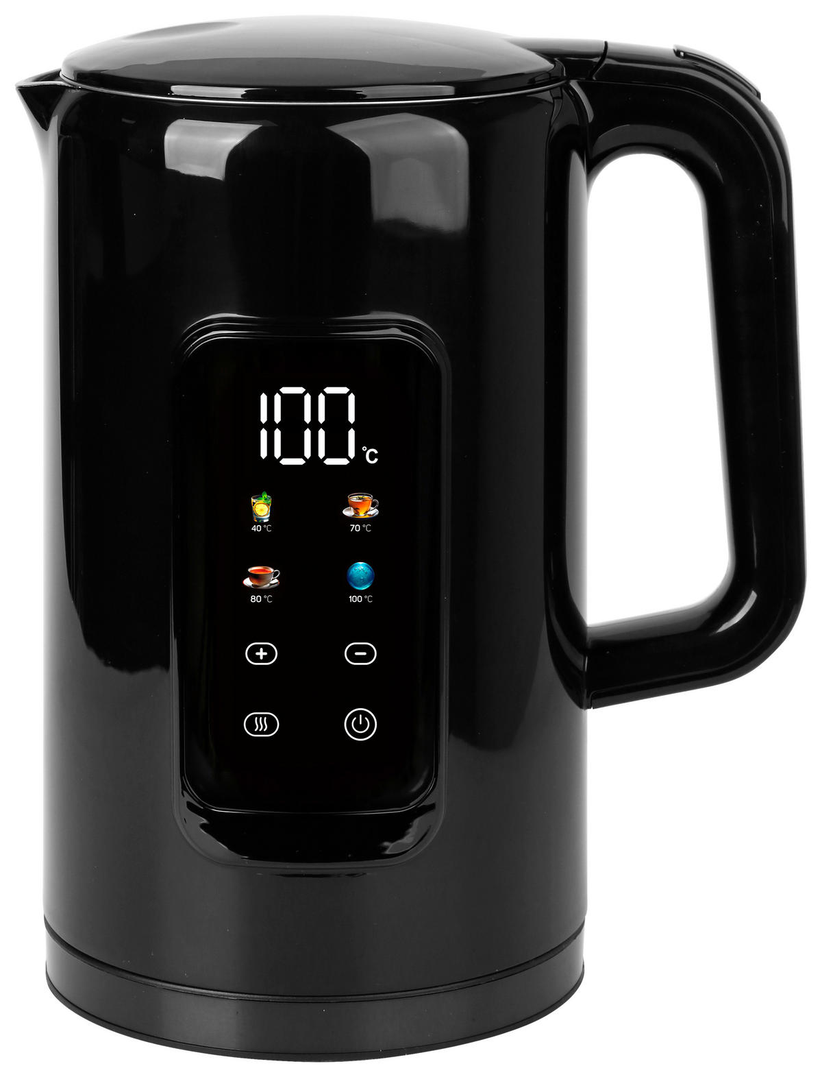 Emerio Wasserkocher WK-130854.2 schwarz Kunststoff B/H/L: ca. 15,4x26,3x21,4 cm ca. 1,7 l Wasserkocher WK-130854.2 - schwarz (21,40/15,40/26,30cm) - Emerio
